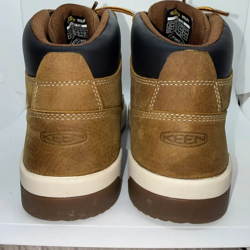 KEEN Gibson Waterproof Work Boot Men's US 11D Belgian Mid Top Lace Up Soft Toe